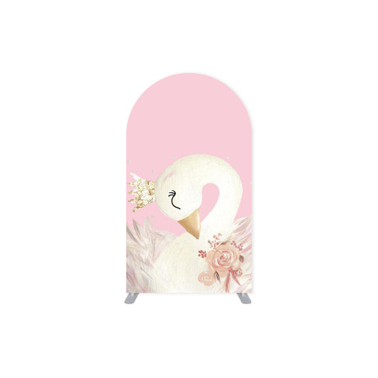 *Rental* Swan with Crown Large Arch, 4x7-Ft