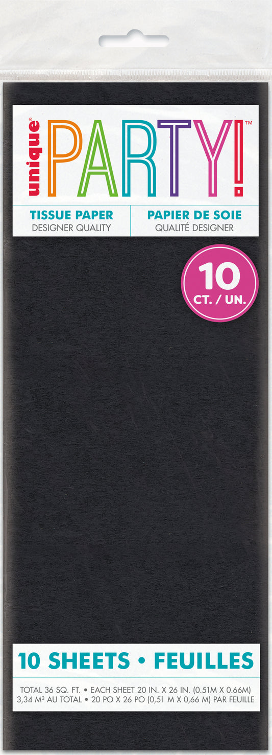Black Tissue Sheets, 10-pc