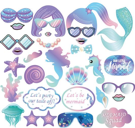 Mermaid Scales Photo Booth Props