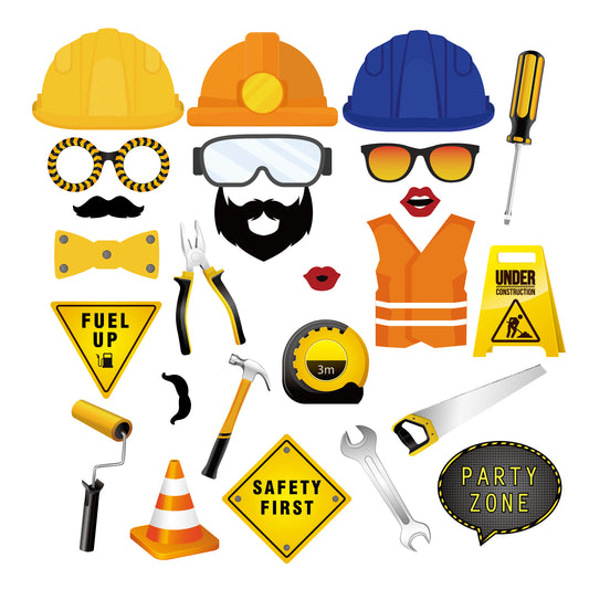 Excavator Photo Booth Props