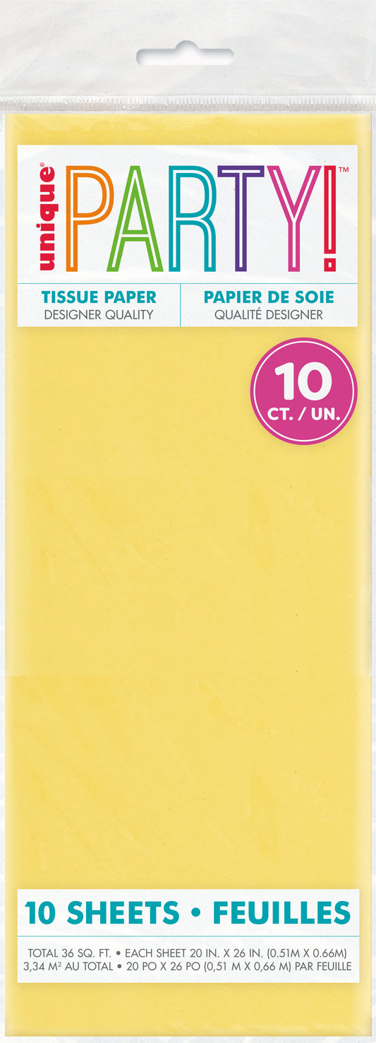 Yellow Tissue Sheets, 10-pc