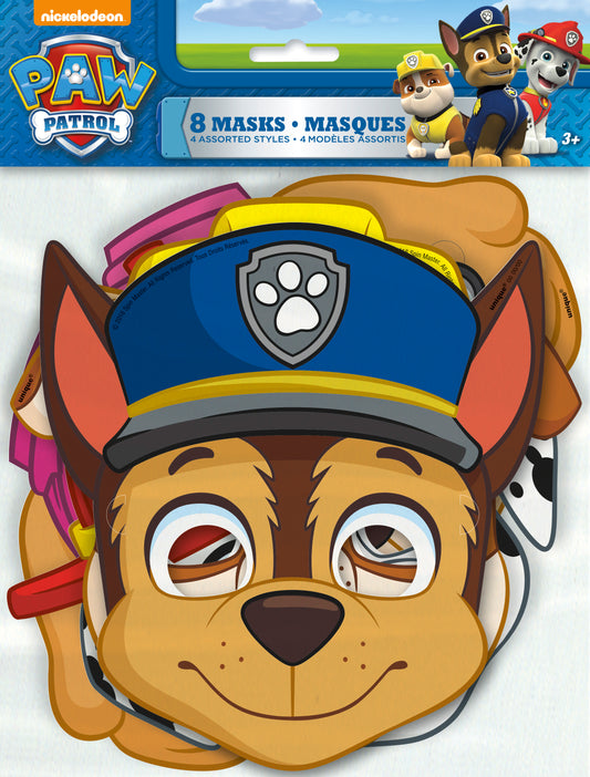Paw Patrol Party Masks, 8-pc
