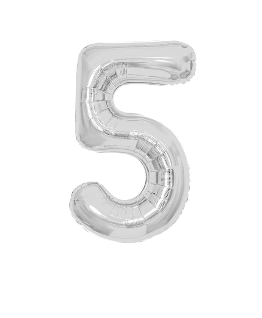 (All Color Options) Foil Number 5 Balloon,  16" / 40"