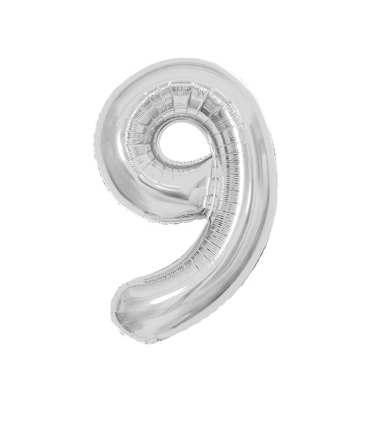 (All Color Options) Foil Number 9 Balloon,  16" / 40"
